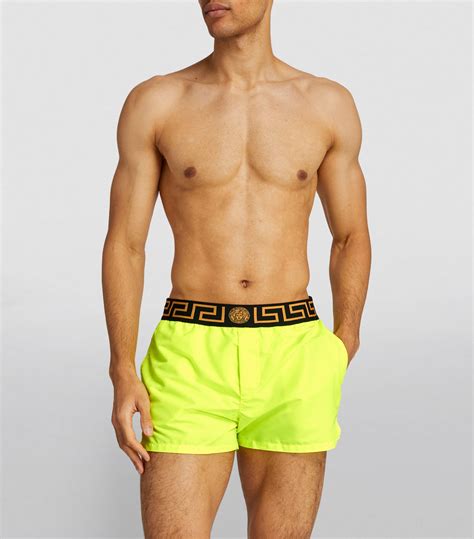 black and gold versace swim shorts|Versace swim shorts yellow.